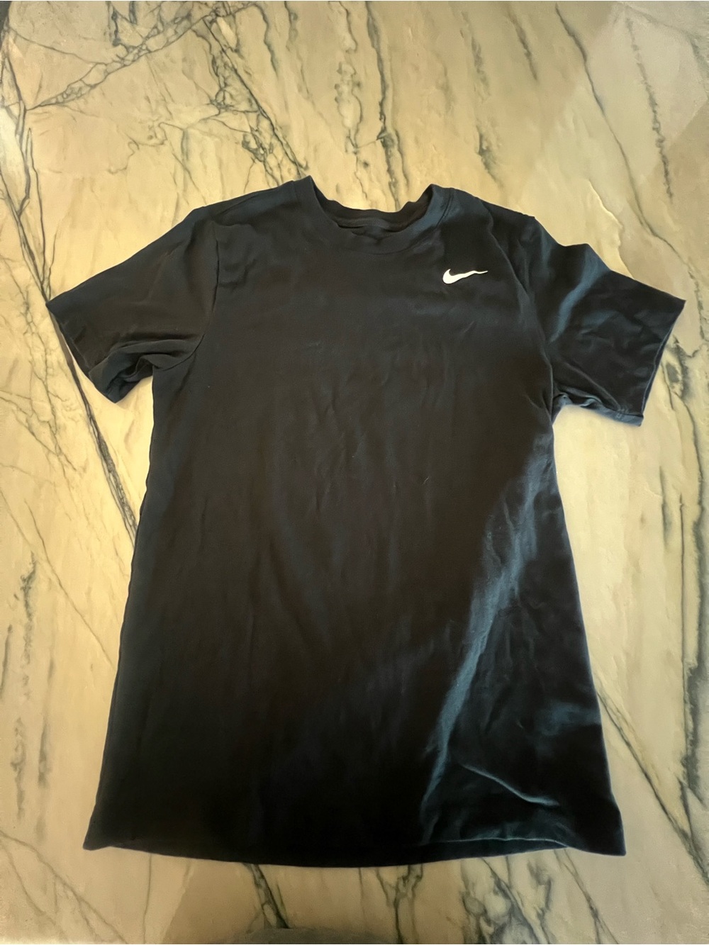 Nike Black Short Sleeve Men's Tee with White Swoosh